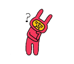 Human face rabbit sticker #6790030