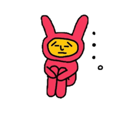 Human face rabbit sticker #6790034