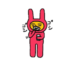 Human face rabbit sticker #6790038