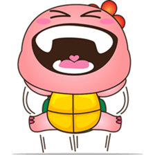 Pika, the pink turtle 3 sticker #6791453