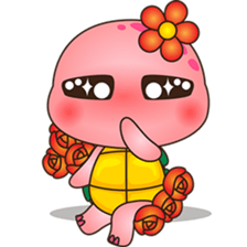 Pika, the pink turtle 3 sticker #6791455