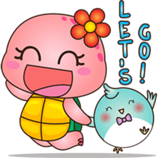 Pika, the pink turtle 3 sticker #6791459