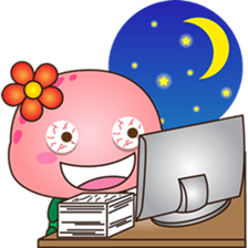 Pika, the pink turtle 3 sticker #6791462