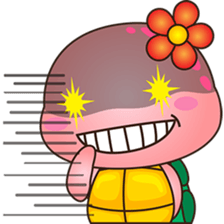 Pika, the pink turtle 3 sticker #6791464
