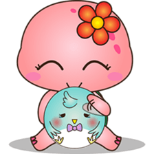 Pika, the pink turtle 3 sticker #6791465