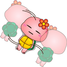 Pika, the pink turtle 3 sticker #6791467
