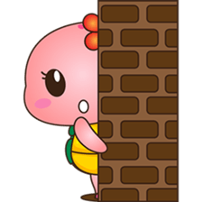 Pika, the pink turtle 3 sticker #6791468