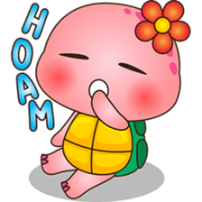 Pika, the pink turtle 3 sticker #6791469