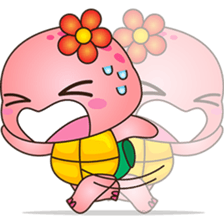 Pika, the pink turtle 3 sticker #6791471