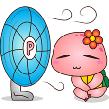 Pika, the pink turtle 3 sticker #6791473