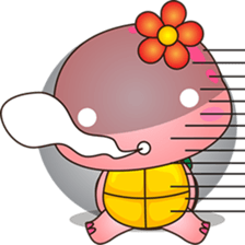 Pika, the pink turtle 3 sticker #6791479
