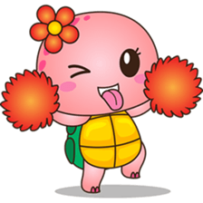 Pika, the pink turtle 3 sticker #6791481