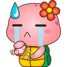 Pika, the pink turtle 3 sticker #6791483