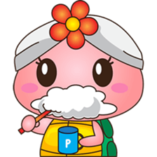 Pika, the pink turtle 3 sticker #6791484