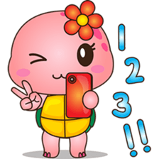Pika, the pink turtle 3 sticker #6791486