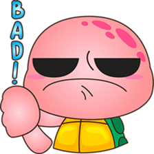 Pika, the pink turtle 3 sticker #6791487
