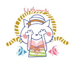 summer color cat sticker #6791546