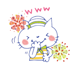 summer color cat sticker #6791552