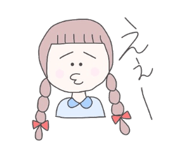 girls whom a forelock has a short sticker #6791849