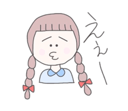 girls whom a forelock has a short sticker #6791849