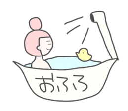 girls whom a forelock has a short sticker #6791868