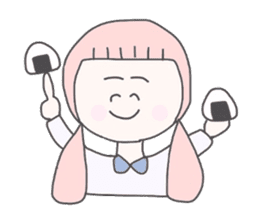 girls whom a forelock has a short sticker #6791871