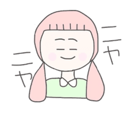 girls whom a forelock has a short sticker #6791872