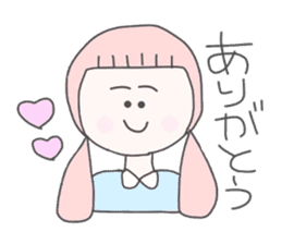 girls whom a forelock has a short sticker #6791873