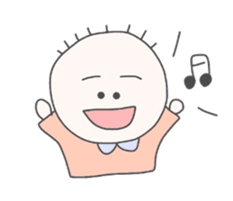 girls whom a forelock has a short sticker #6791874