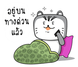 Crazy Cat & Fat Rabbit by Happi studio sticker #6793302
