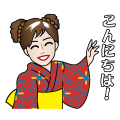 Yukata Lady, Japanese Summer Kimono