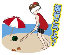 Yukata Lady, Japanese Summer Kimono sticker #6794256