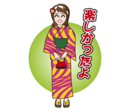 Yukata Lady, Japanese Summer Kimono sticker #6794270