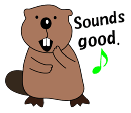 A Kawaii Beaver (English Version) sticker #6796858