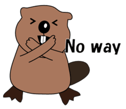 A Kawaii Beaver (English Version) sticker #6796865