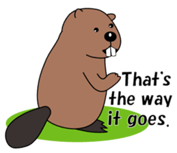 A Kawaii Beaver (English Version) sticker #6796868