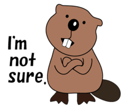 A Kawaii Beaver (English Version) sticker #6796885