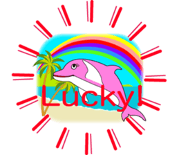 Hula favorite dolphin Hawaiian life of! sticker #6797901