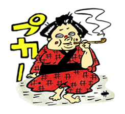 The funny characters of Rakugo sticker #6798526