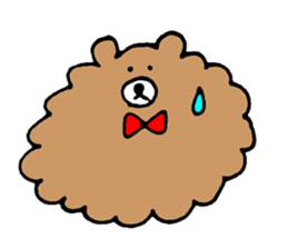 Bear of the unmanageable hair sticker #6799051