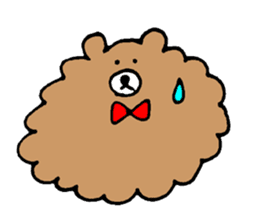 Bear of the unmanageable hair sticker #6799051