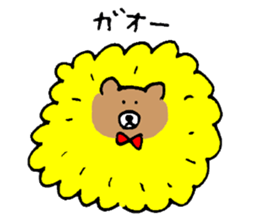Bear of the unmanageable hair sticker #6799078