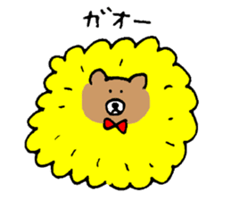 Bear of the unmanageable hair sticker #6799078