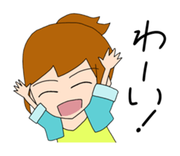 ponytail girl stickers sticker #6799296