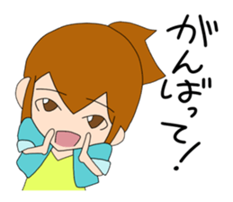 ponytail girl stickers sticker #6799301