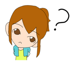 ponytail girl stickers sticker #6799307