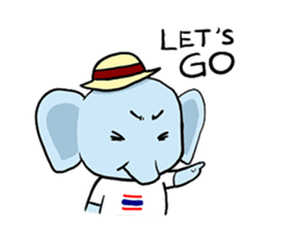 Thai Smiley Elephant sticker #6799379