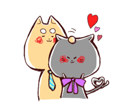 Gluttonous dogs and lonely cat sticker #6800720