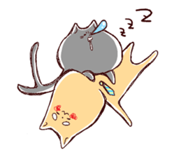 Gluttonous dogs and lonely cat sticker #6800722