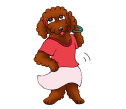 Red Poodle Lady sticker #6801209